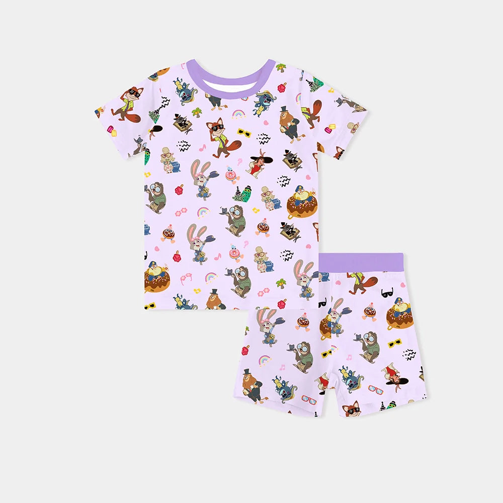 Crazy Zoo Dad&Me Bamboo Family Short Matching Pajamas