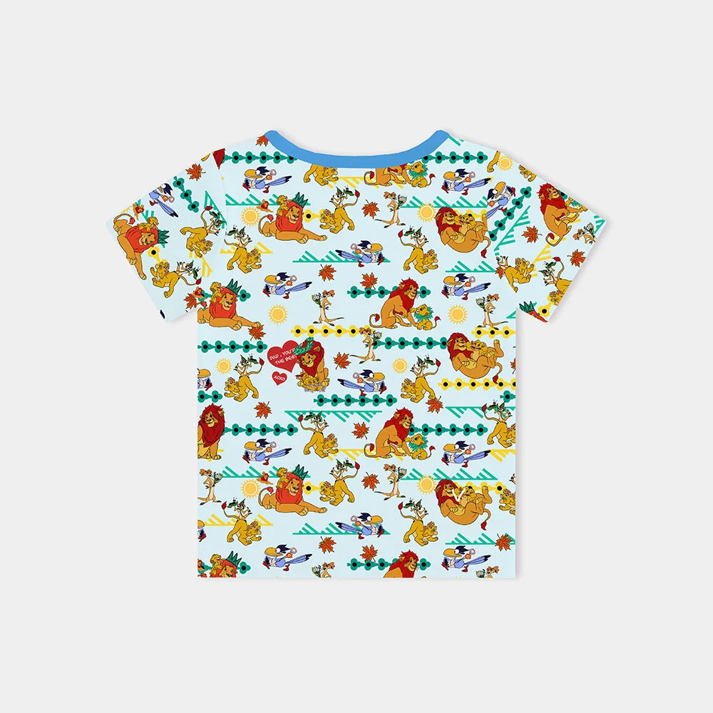 Father‘s Day Lion Kids Bamboo Short Top T-shirt