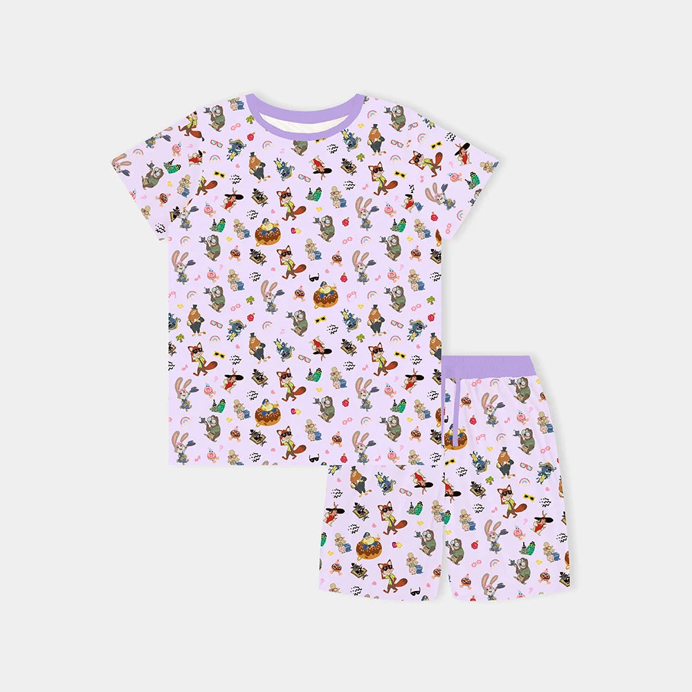 Crazy Zoo Dad&Me Bamboo Family Short Matching Pajamas