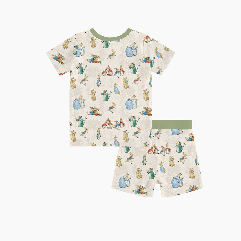 FancyPrince Easter Rabbit Carrot Kids Bamboo Short Two-Piece Pajama Set