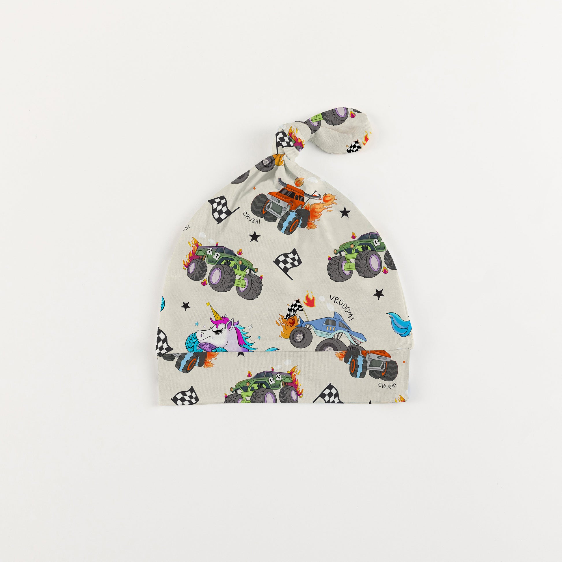Monster Truck Blue Knotted Cap
