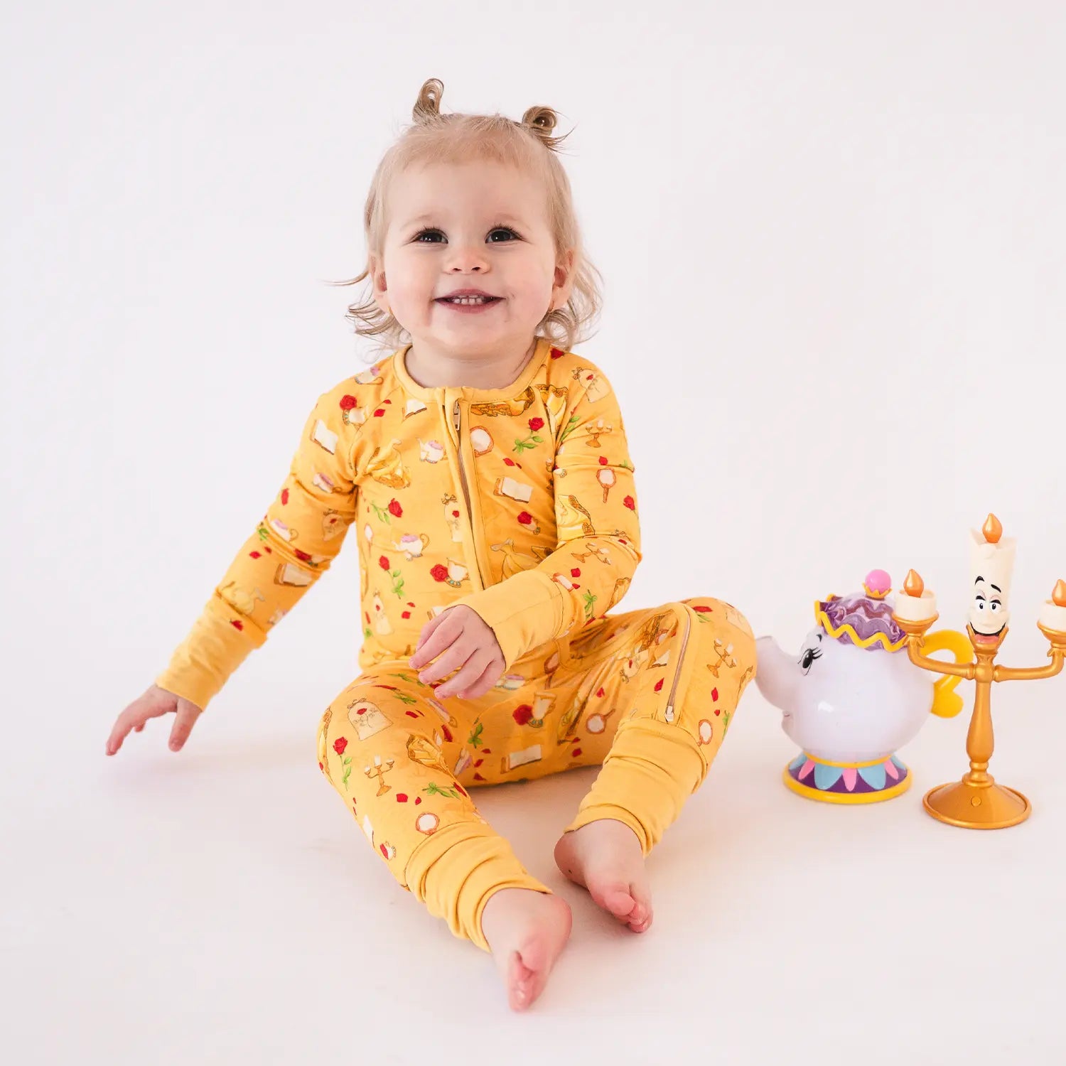 FancyPrince Beauty Beast Baby Bamboo Zipper Romper Pajamas