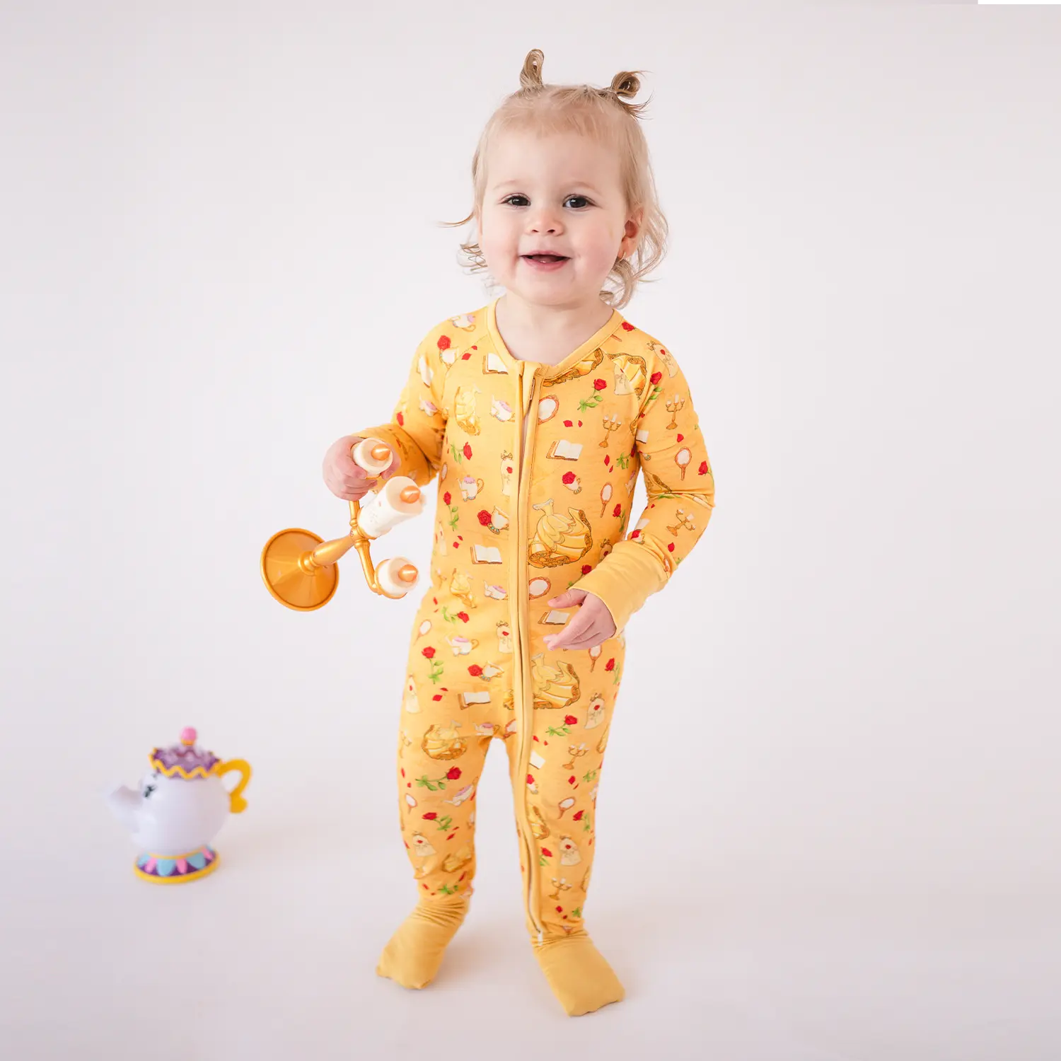 FancyPrince Beauty Beast Baby Bamboo Zipper Romper Pajamas