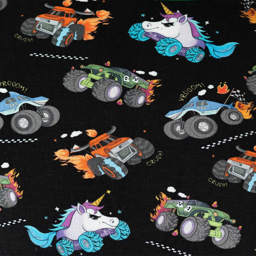 Monster Truck Print Bamboo Blanket