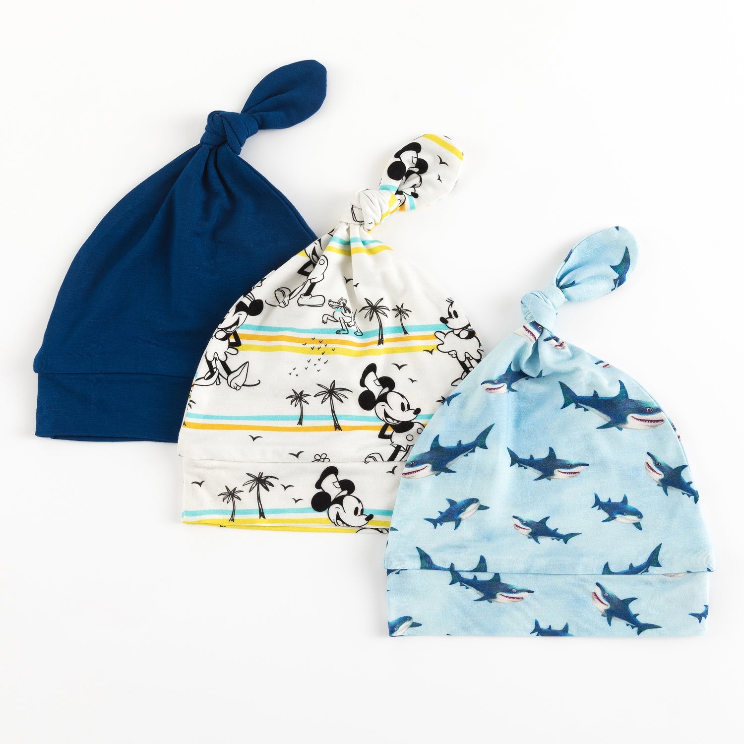 3 Pack Shark&Mouse Print Knotted Cap