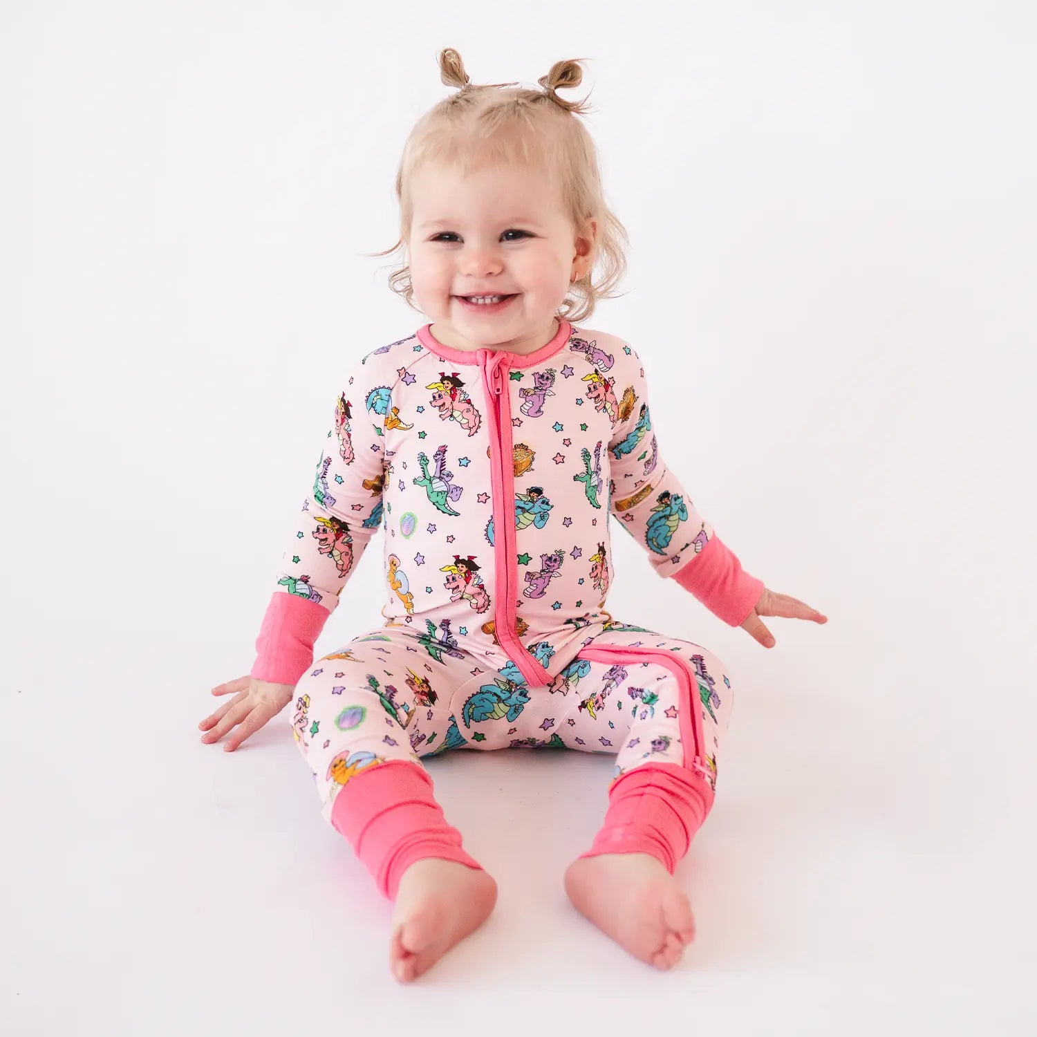 FancyPrince Dragon Treasure Chest Baby Bamboo Zipper Romper Pajamas