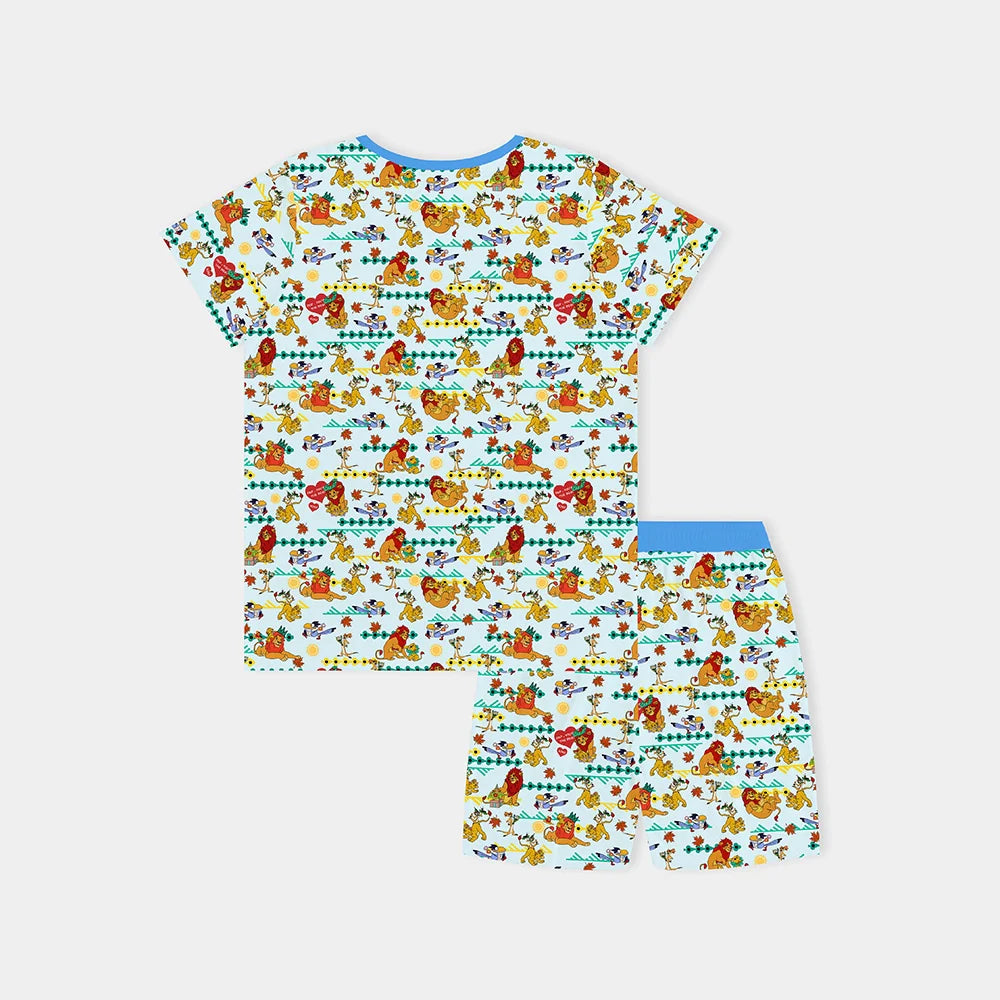 Father's Day Lion Bamboo Family Short Matching Pajamas